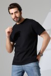 21751  ERKEK BASİC COMFOFRT FİT  KISA KOL BİSİKLET YAKA PAMUKLU TSHIRT 