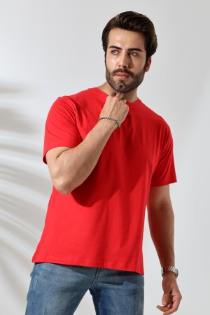 21751  ERKEK BASİC COMFOFRT FİT  KISA KOL BİSİKLET YAKA PAMUKLU TSHIRT 