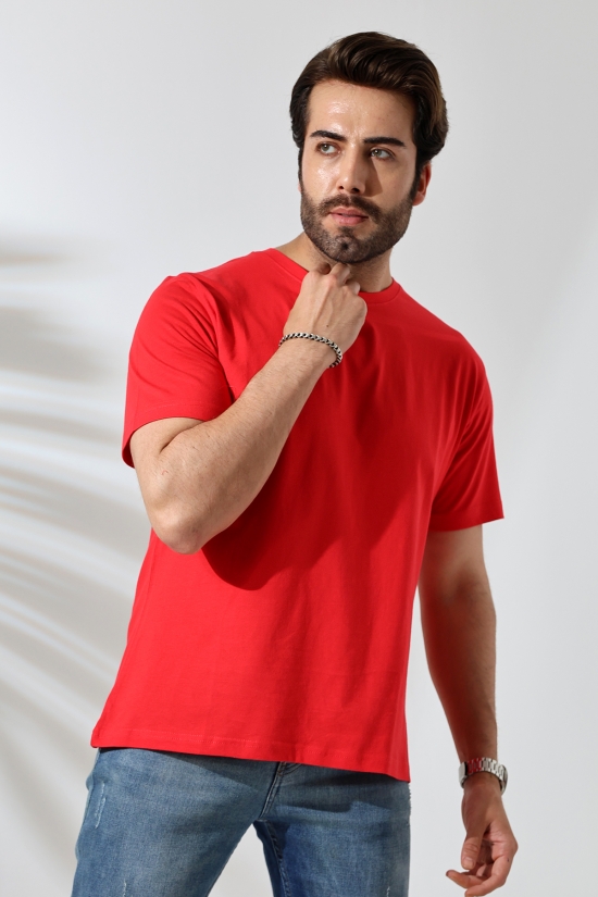 21751  ERKEK BASİC COMFOFRT FİT  KISA KOL BİSİKLET YAKA PAMUKLU TSHIRT 