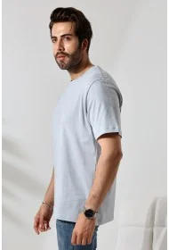 21751  ERKEK BASİC COMFOFRT FİT  KISA KOL BİSİKLET YAKA PAMUKLU TSHIRT 