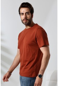 21751  ERKEK BASİC COMFOFRT FİT  KISA KOL BİSİKLET YAKA PAMUKLU TSHIRT 