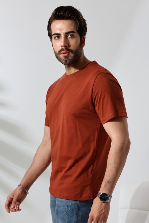 21751  ERKEK BASİC COMFOFRT FİT  KISA KOL BİSİKLET YAKA PAMUKLU TSHIRT 