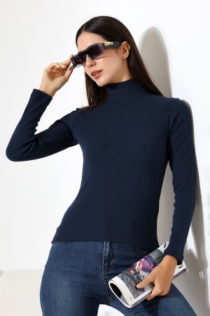 20535  KADIN YARIM BALIKÇI 2X2  UZUN KOL  LYC KAŞKORSE TSHIRT 