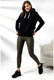 19491 KADIN DÜZ 2İP ŞARDONLU  KAPŞONLU SWETSHIRT