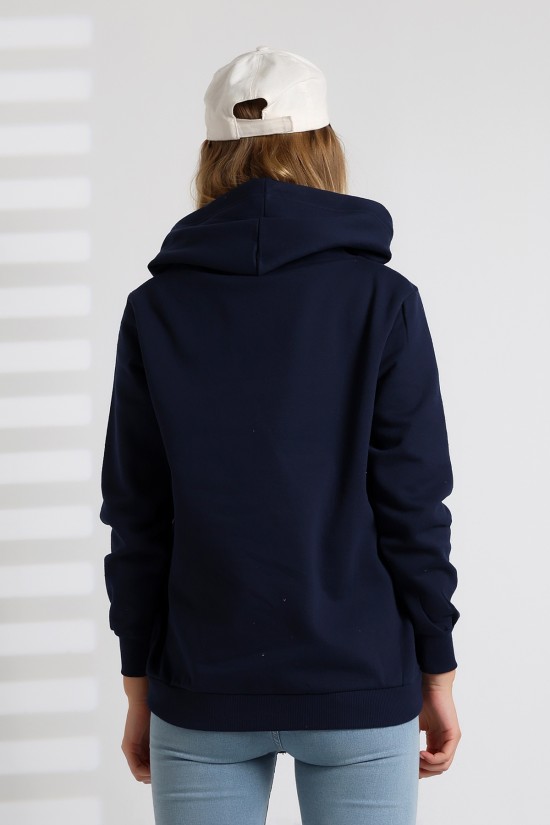 19491 BAYAN DÜZ 2İP ŞARDONLU KAPŞONLU SWETSHIRT 19491 BAYAN DÜZ 2İP ŞARDONLU KAPŞONLU SWETSHIRT