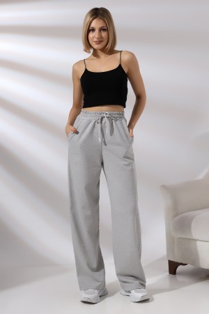 21566  KADIN CEPLİ SALAŞ GENİŞ DÖKÜMLÜ 2 İP PANTOLON 