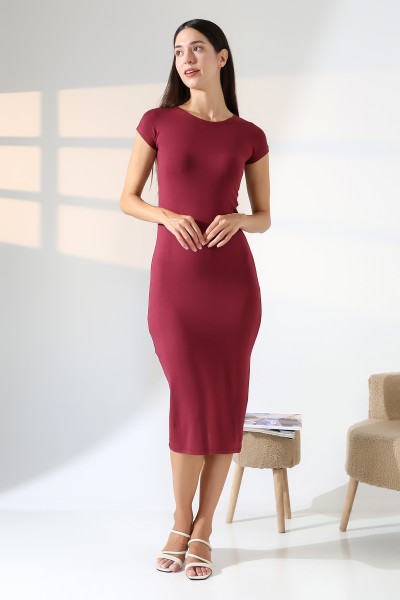 21898 KADIN FULL LYC VİSK.RİBANA KOLUBEDENDE UZUN ELBİSE  